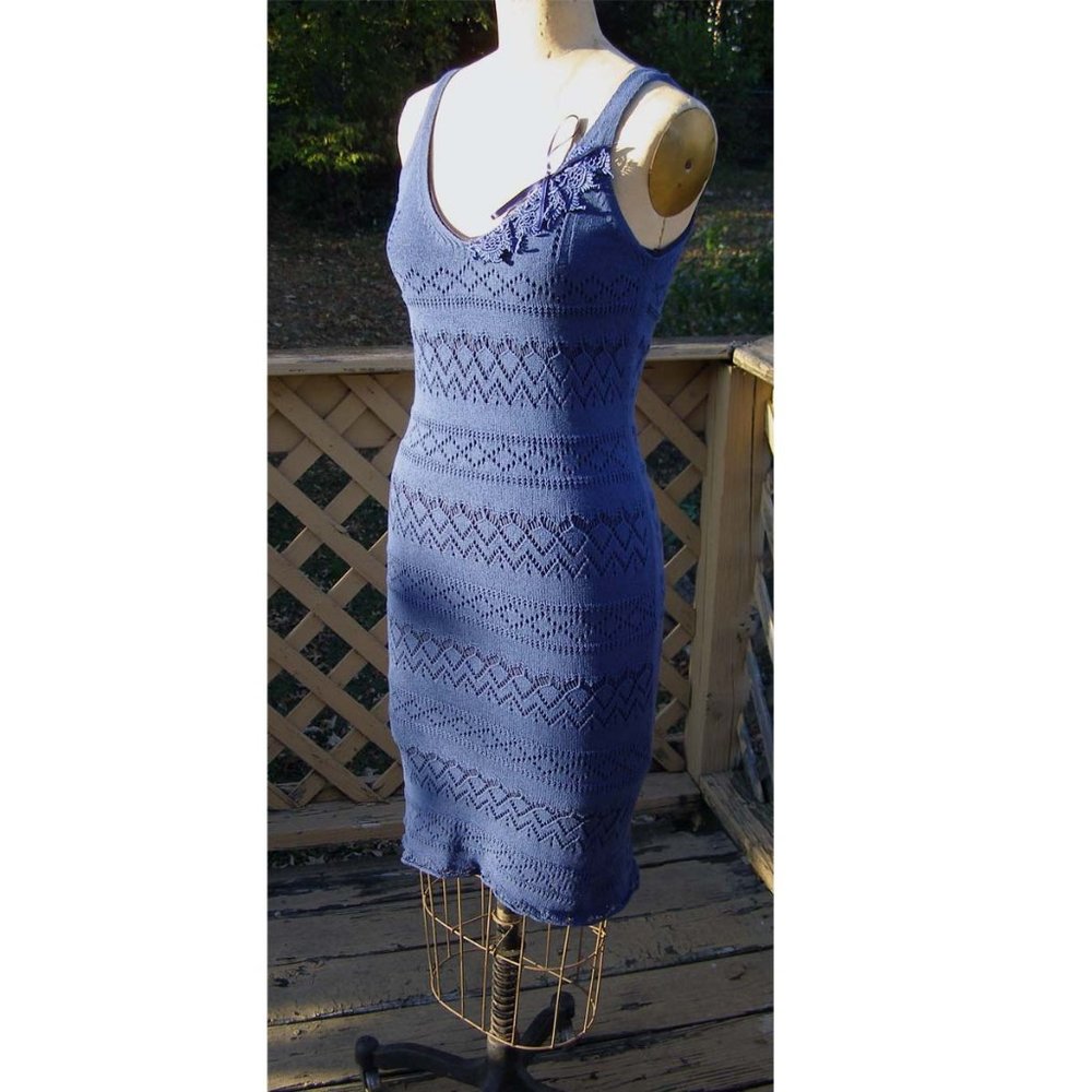 NEW 2 layer Blue dress by Rebecca size M 6-8